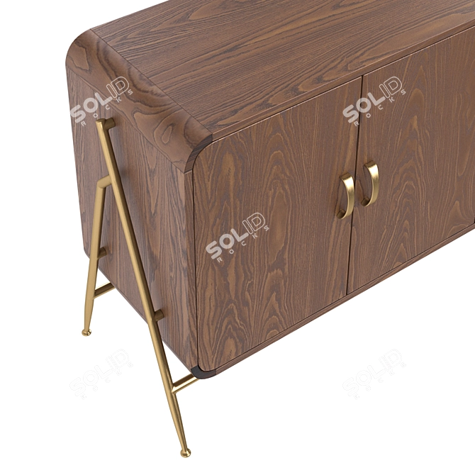 Mallund Cosmorelax Oak Sideboard 3D model image 2