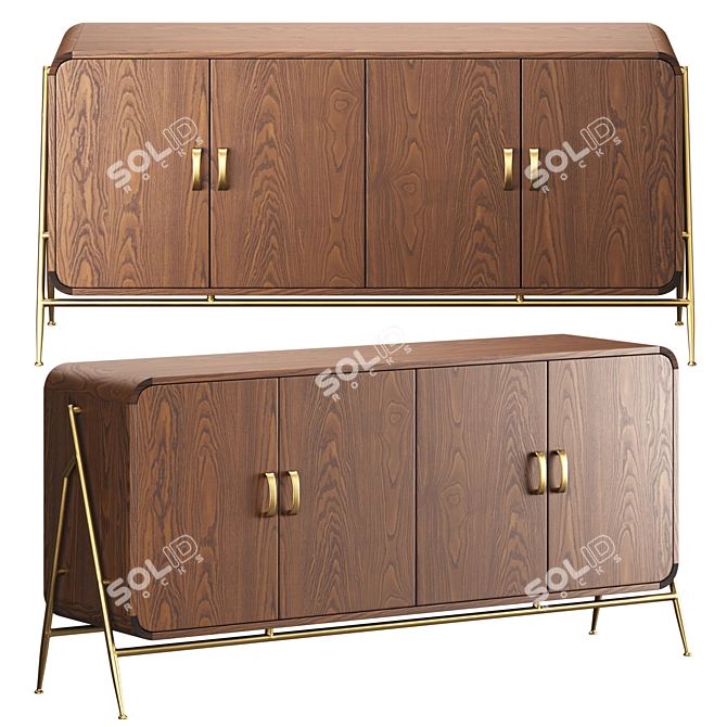 Mallund Cosmorelax Oak Sideboard 3D model image 4