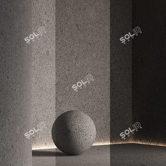 Seamless Decorative Plaster Texture Set 3D model image 6