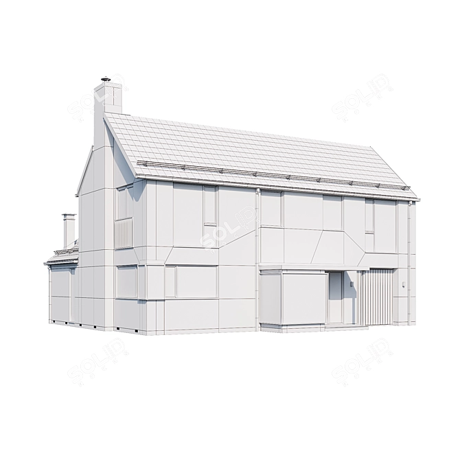 Modern Individual House Model 3D model image 5