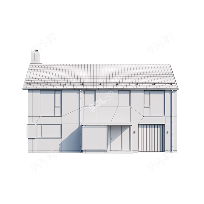 Modern Individual House Model 3D model image 6