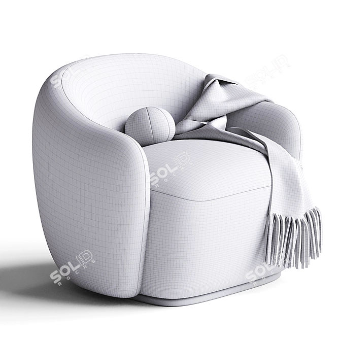 Modern Fogia Barba Armchair Design 3D model image 4