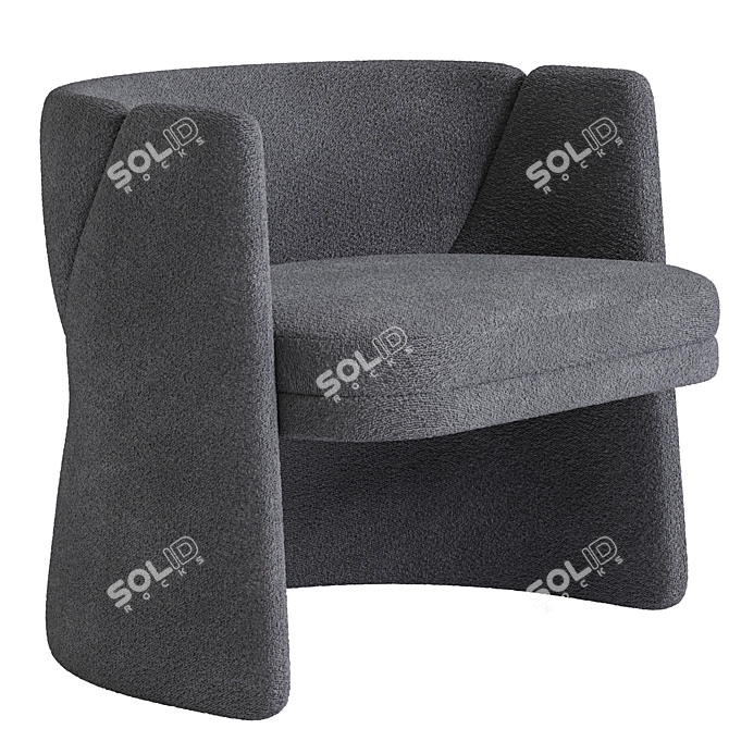 Modern Cursa Lounge Chair 3D model image 1