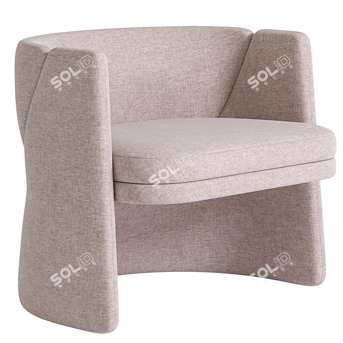 Modern Cursa Lounge Chair 3D model image 2