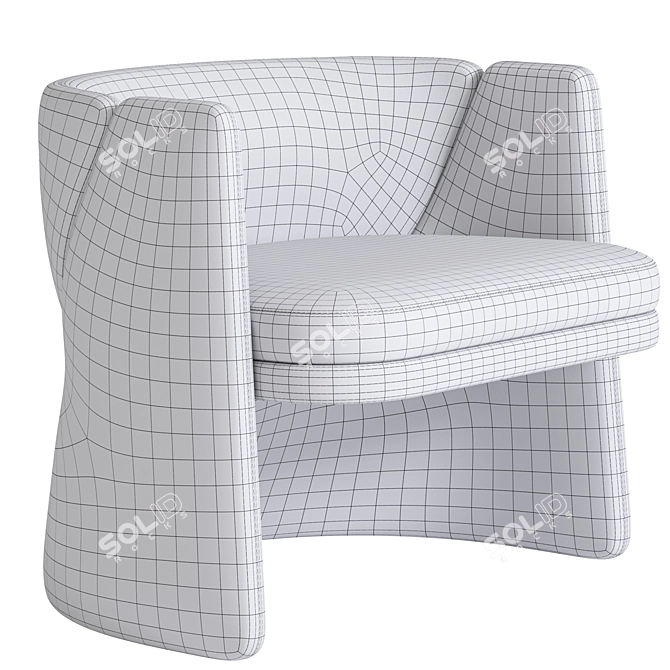 Modern Cursa Lounge Chair 3D model image 4