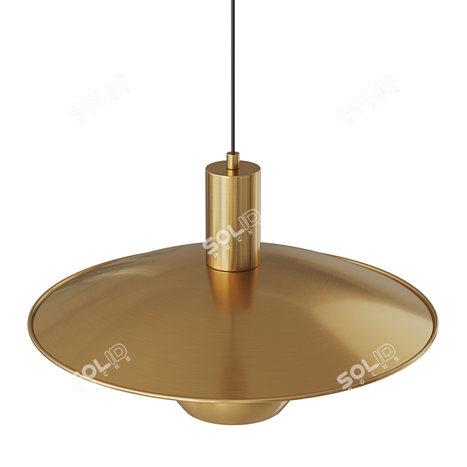 Disco Brass LED Pendant Light 3D model image 2