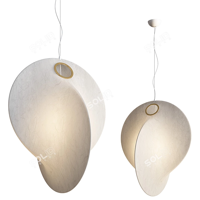 Modern Overlap Pendant Light Fixture 3D model image 1