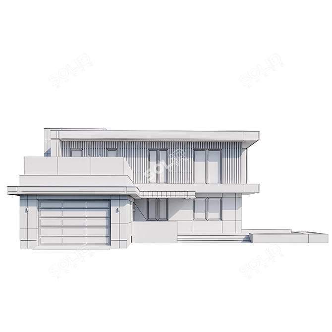 Customizable Villa Model 3D model image 6