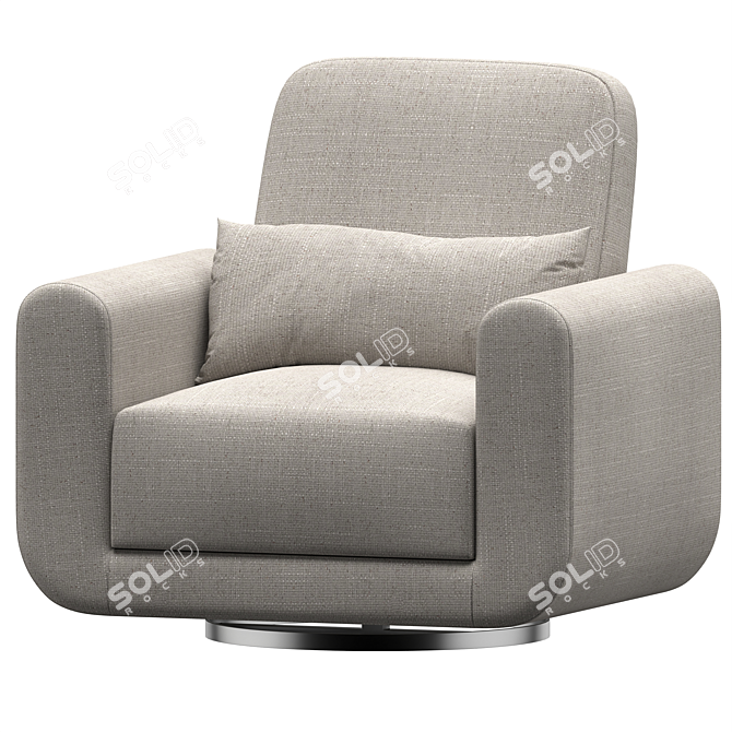 Extra-Wide Swivel Glider Sofa 3D model image 1