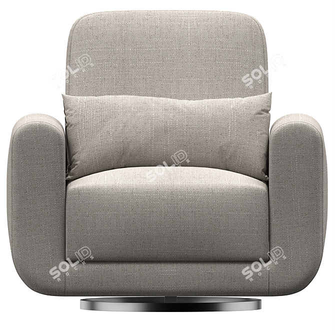 Extra-Wide Swivel Glider Sofa 3D model image 2