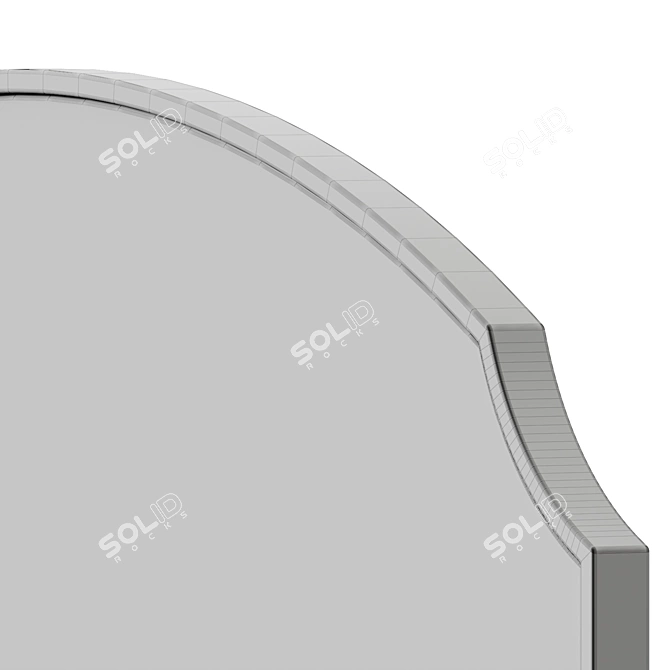 Tudor-Inspired Black Floor Mirror 3D model image 5