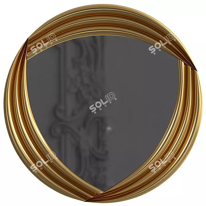 Sleek Giotto Wall Mirror 3D model image 1