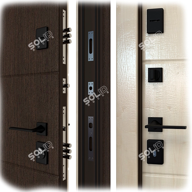 Metal Entry Door B-82 (Bulat) 3D model image 2