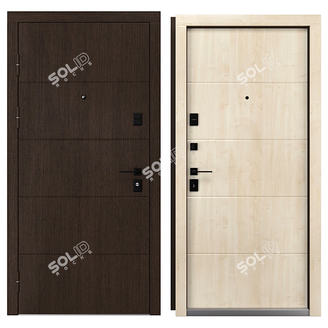 Metal Entry Door B-82 (Bulat) 3D model image 3