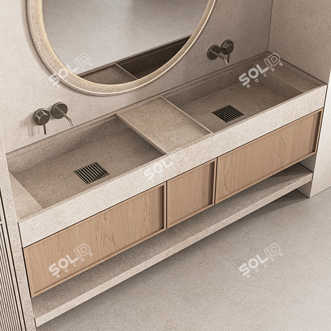 Modern Bathroom Furniture Set 13 3D model image 3