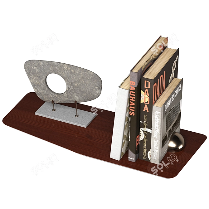 Luxury Mid Century Office Set 3D model image 5