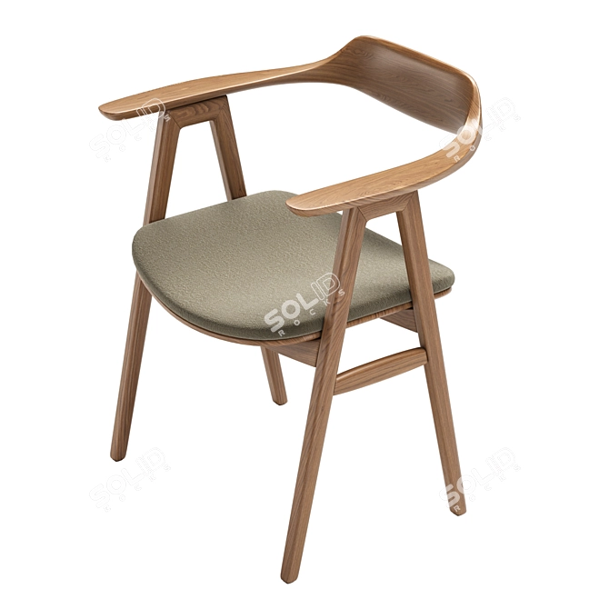 Luxury Mid Century Office Set 3D model image 8