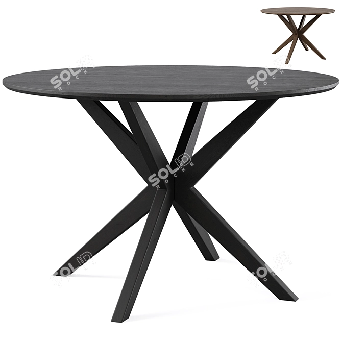Modern Calverton Dining Table: 120x120cm 3D model image 1