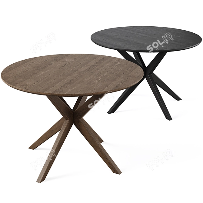 Modern Calverton Dining Table: 120x120cm 3D model image 4