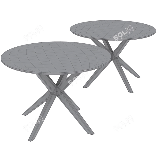 Modern Calverton Dining Table: 120x120cm 3D model image 5