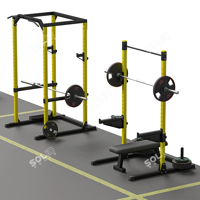 CrossFit Training Area 96sqm 3D model image 4