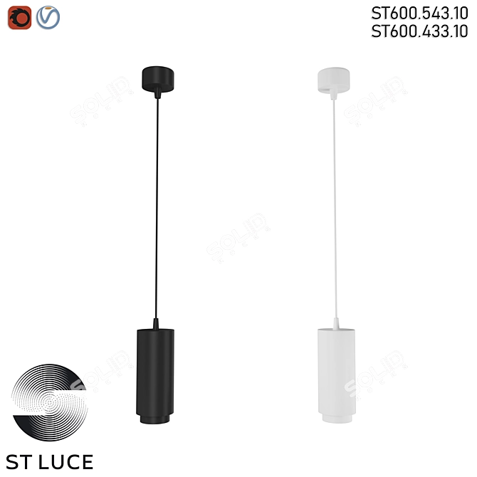 ST LUCE Zoom Pendant LED Light 3D model image 1