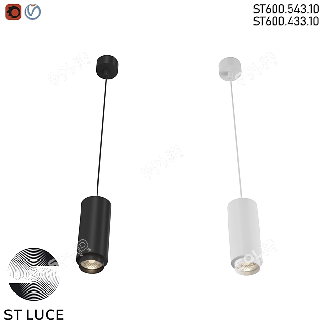 ST LUCE Zoom Pendant LED Light 3D model image 2