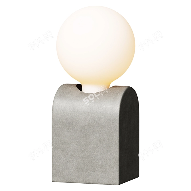 Title: MIMA Concrete Table Lamp 3D model image 1