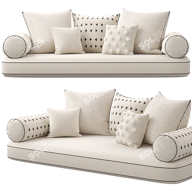 Decorative Pillow Set 3D model image 4