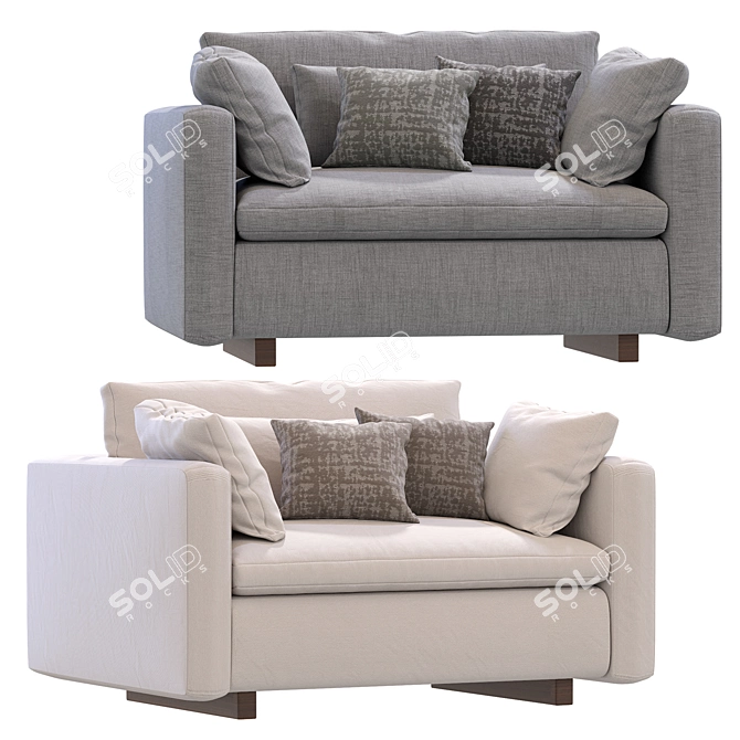 Sleek Harmony Chair Maximum Comfort 3D model image 3