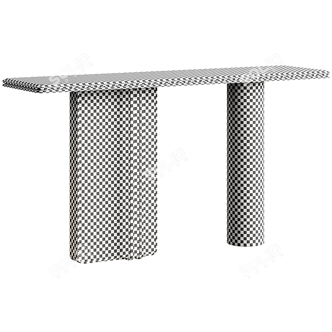 Sleek Marble Modern Console Table 3D model image 7