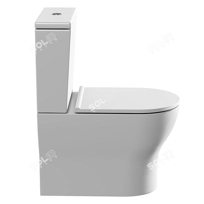 DIWO Elista Compact Toilet 3D model image 3