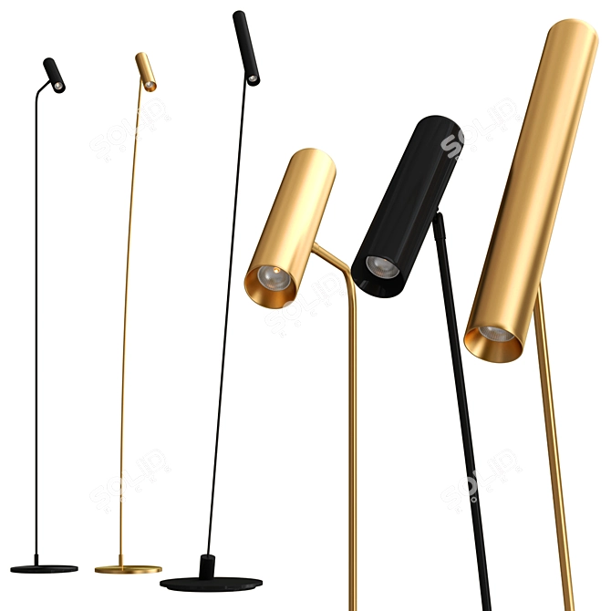 Title: ADLAUG Designer Floor Lamp 3D model image 2