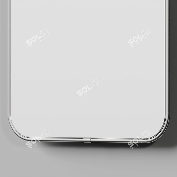 Modern Arch Mirror in Titanium 3D model image 4