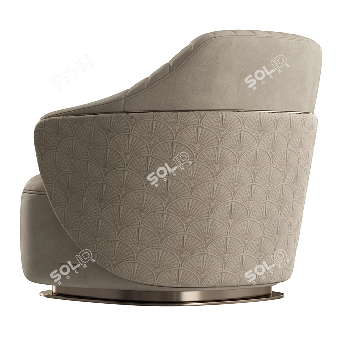 Elegant Adele Armchair by Visionnaire 3D model image 2