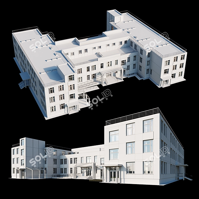 Modern Childcare Facility Model 3D model image 7