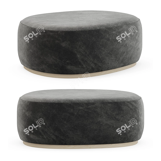 Elegant Large Ottoman by Desiron 3D model image 1