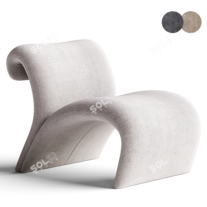 Modern Grey Vignola Chair Design 3D model image 1