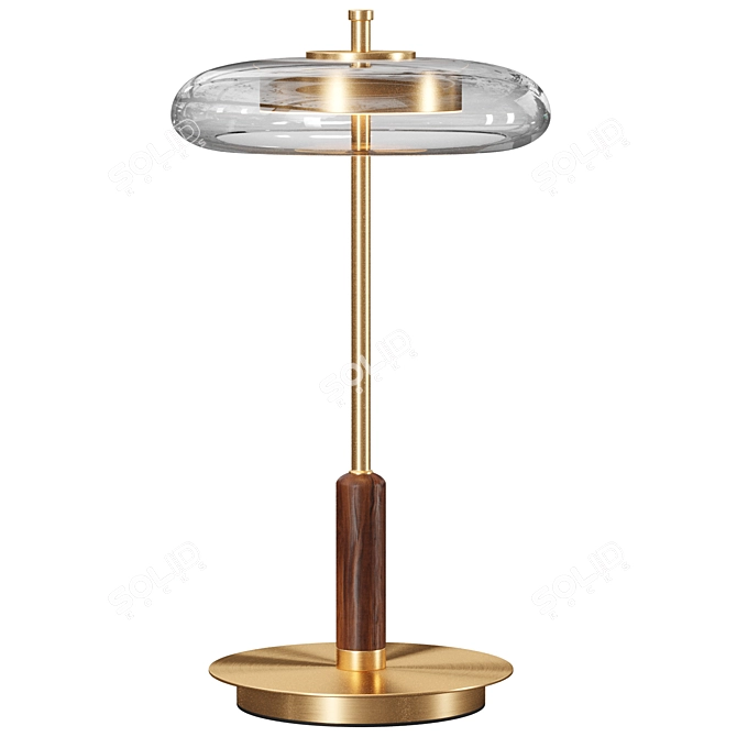 Modern LED Glass Desk Lamp 3D model image 1