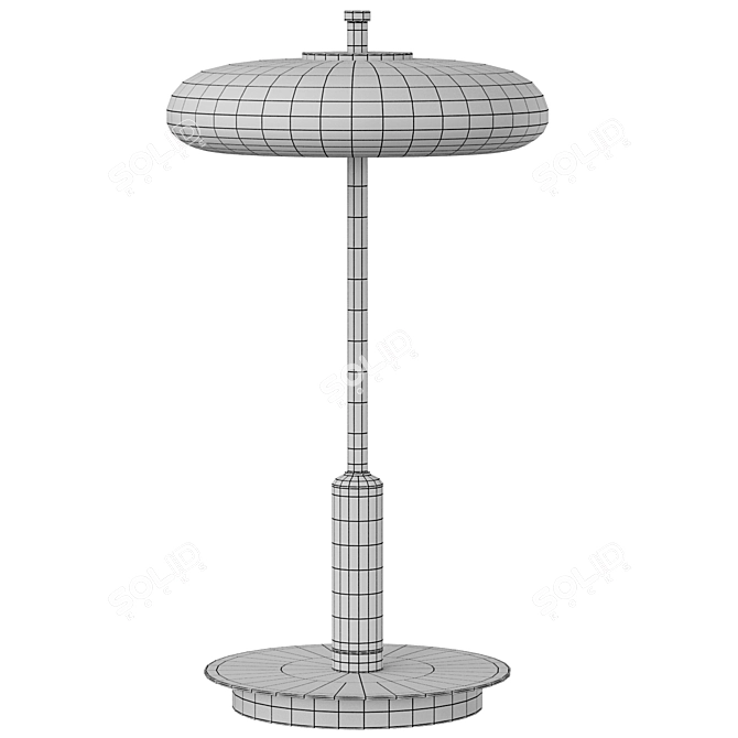 Modern LED Glass Desk Lamp 3D model image 3