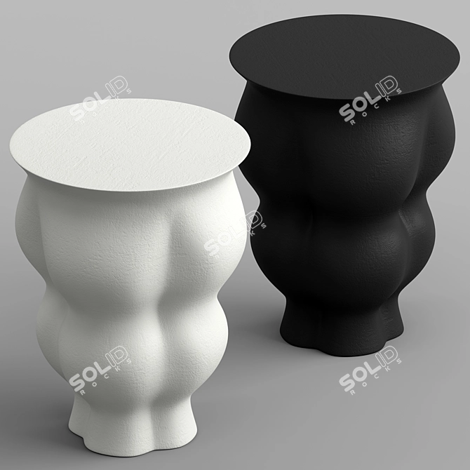 Elegant Aerin Corvo Side Table 3D model image 3