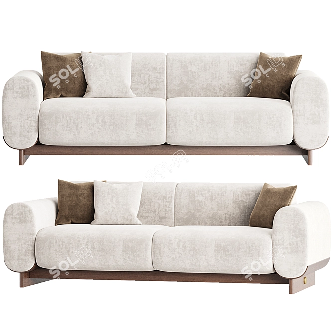 Modern Minimalist Sofa LEIGH 3D model image 2