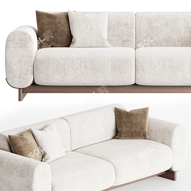 Modern Minimalist Sofa LEIGH 3D model image 3