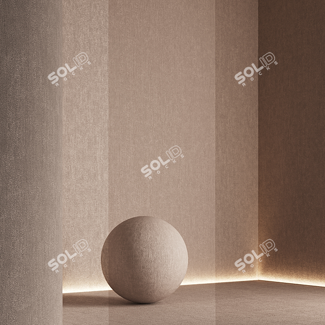 Seamless Textured Decorative Plaster Set 3D model image 3