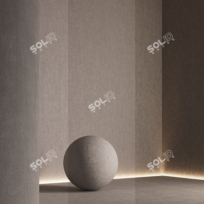 Seamless Textured Decorative Plaster Set 3D model image 4