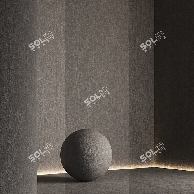 Seamless Textured Decorative Plaster Set 3D model image 5
