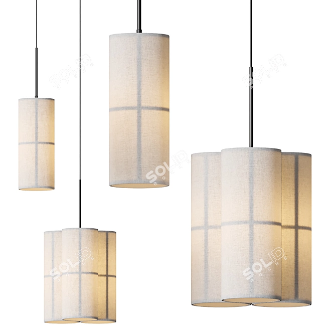 Versatile Hashira Pendant Lamp 3D model image 1