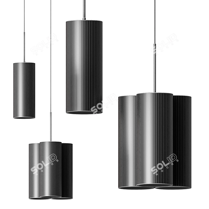 Versatile Hashira Pendant Lamp 3D model image 3