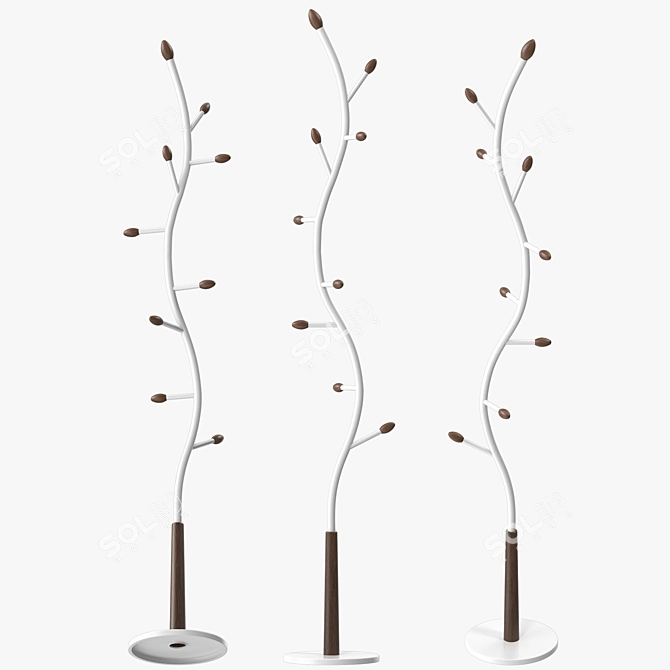 Sleek Metal Coat Stand Model 3D model image 3