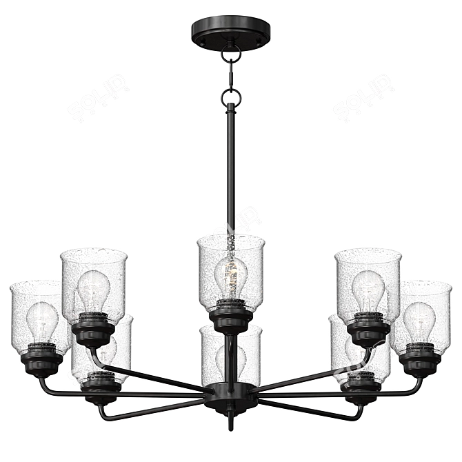 Modern Acadia 8-Light Chandelier 3D model image 1